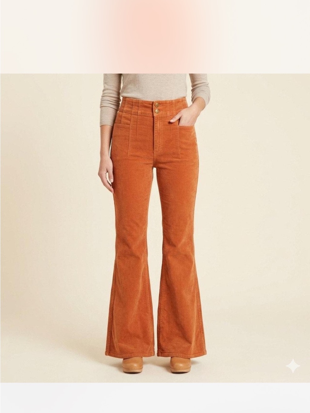 Free People We The Free Jayde Flare Leg Corduroy Pants
